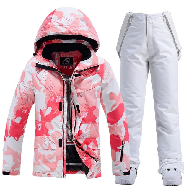 Warm Women's Snow Ski Jacket Suit