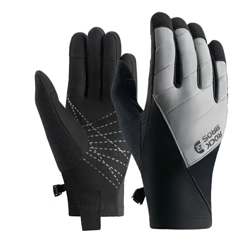 Winter Long-Finger Gloves Windproof Velvet