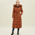 Warm Padded Long Down Coat for Women